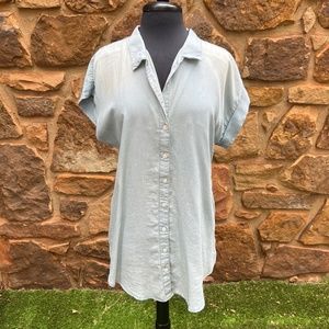 Thread & Supply Denim Button Down Tunic Top - Size M